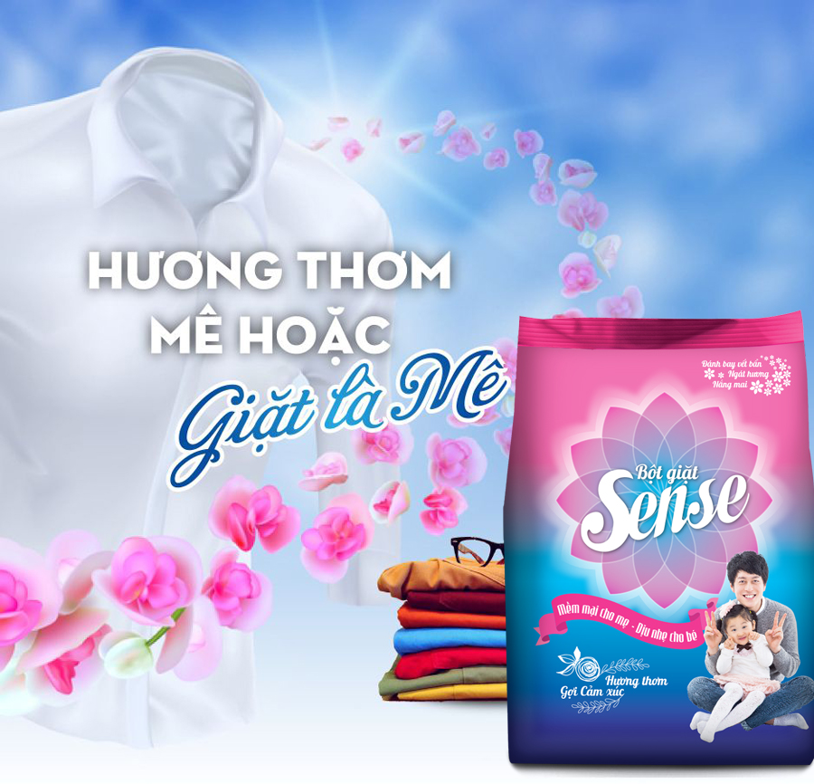 bột giặt sense