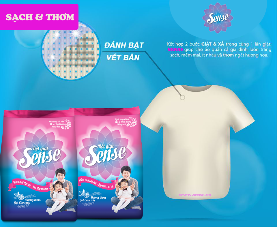 bột giặt Sense
