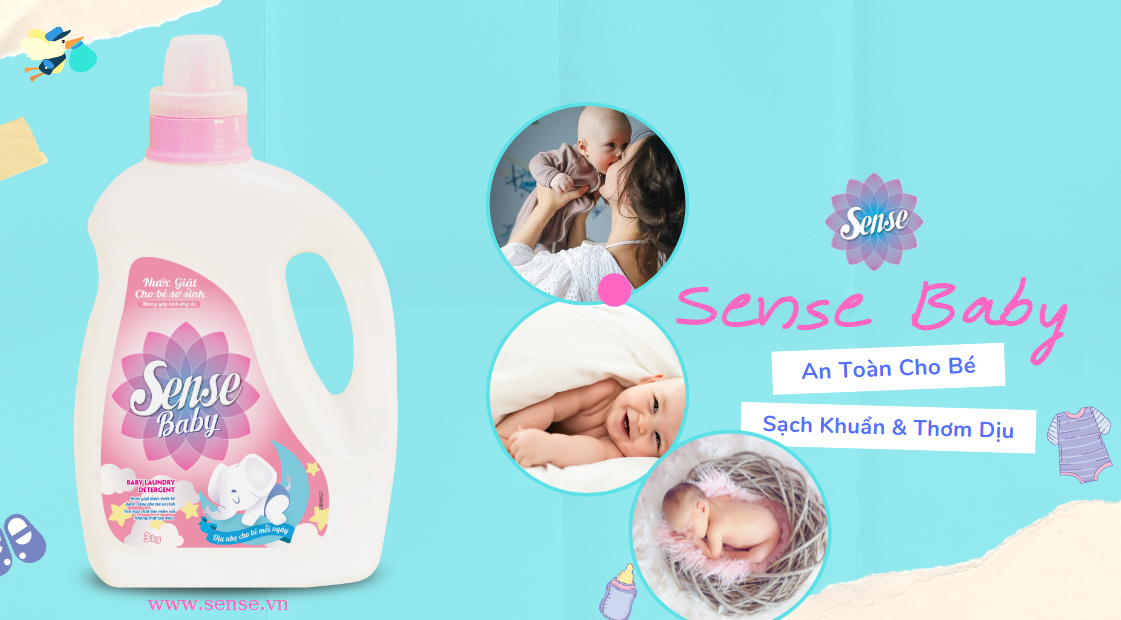 nước giặt dành riêng cho bé sơ sinh Sense Baby 