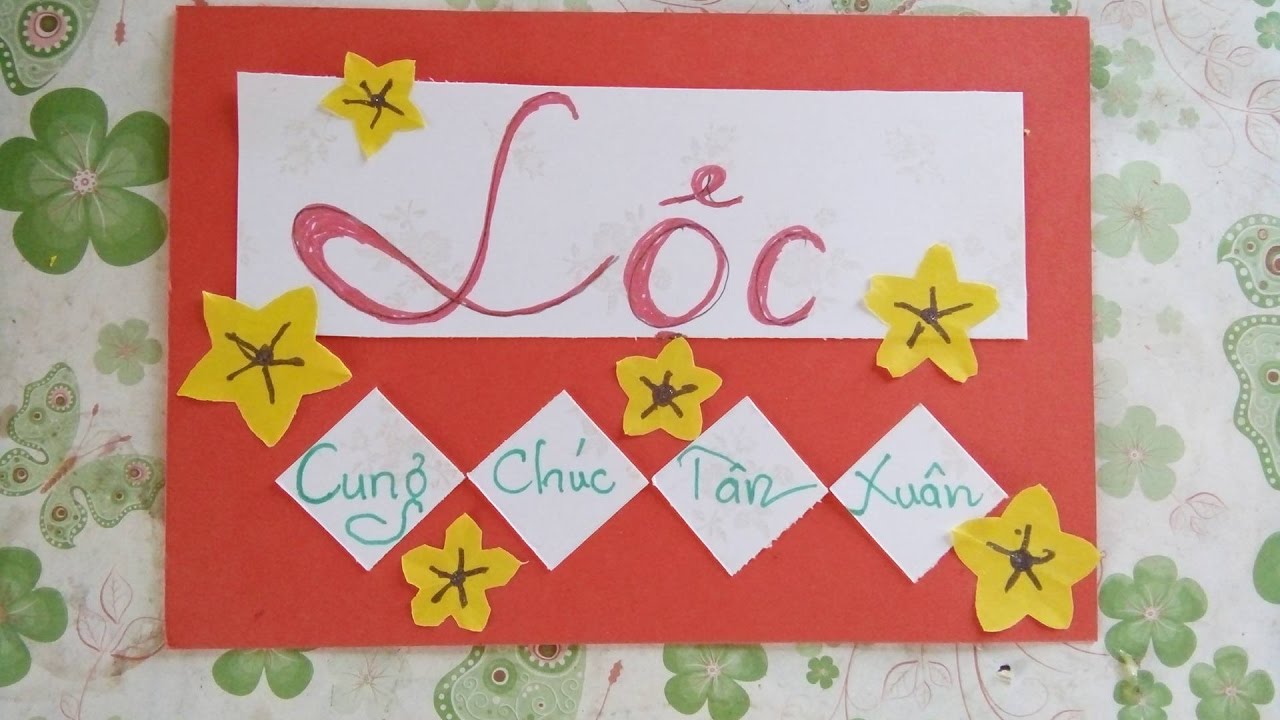 dạy bé làm thiệp tết