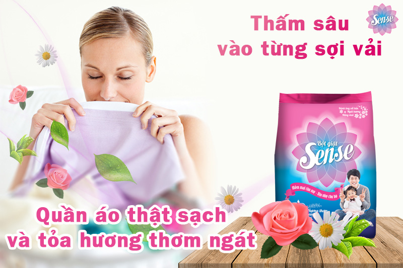 Bột giặt sense hương ngọt ngào