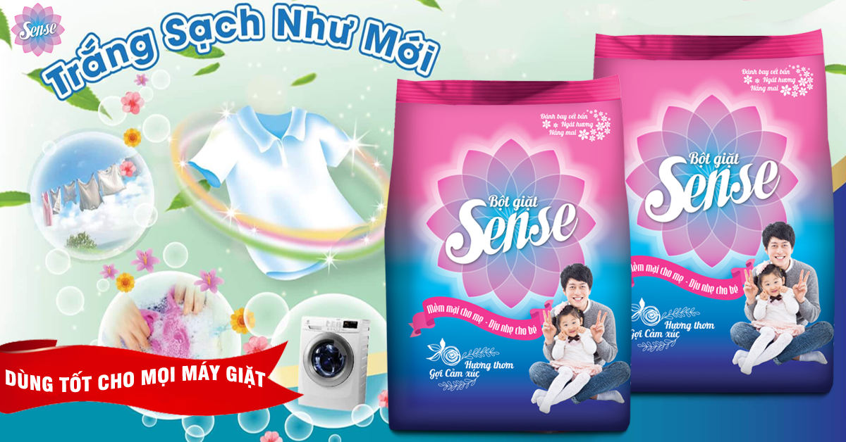 bột giặt sense tốt cho máy giặt